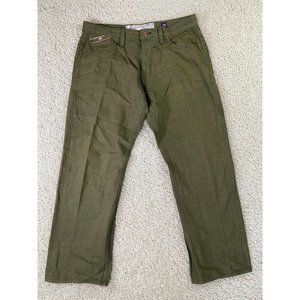 AKOO Empire Selvedge Jeans Mens Size 38x30 Olive Green